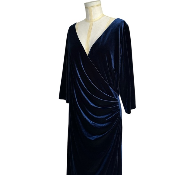 alex evenings ruched velvet dress Alex Evenings Laurie Surplice Neckline Velvet Dress Imperial / 10 main image 1